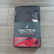 Nautica Men's SS Red Plaid w/ Gray T Sueded Fleece Pajama Set * PJ Set * XL