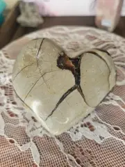 305 G Natural Septarium Dragon's Stone Septarian Crystal Heart Specimen
