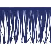 2 Yards 6 Inch PU Leather Fringe Trim DIY Tassel Fringe for Sewing Blue