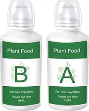 Zqkimzi Fertilizer Indoor Plants - Indoor Plant Fertilizer for Hydroponics Growing System | 2 Piece Solution Growing System Accessories for Vegetables Fruits Flowers Indoor Garden Patio