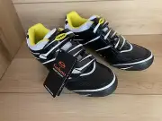 TIEBAO Cycling Shoes Lock Pedals Size 43/US 10 ,Black-Yellow-white .