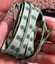 Meerkat Snowboard Boot Laces (pair) 99” New OSFM Flat Green Polka Dot Pistachio