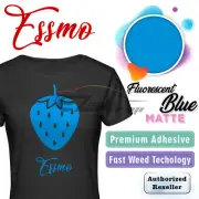 Fluorescent Blue Heat Transfer Vinyl HTV T-Shirt 10" Iron On Heat Press DP30
