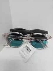 2 X FGX (Makers Of Foster Grant) 100% UVA + UVB Sunglasses Gray & Clear Frames