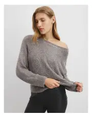 [Country Road] Feather Yarn Knit in Dove