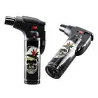 2PK Skull Blow Torch Jet Gas Lighter Refillable Design Home Master Assorted