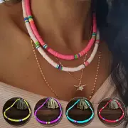 1PC Jewelry Pendant Short Chain Soft Clay Bohemia Women Accessories