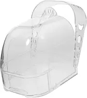 POPETPOP Transparent Box for Small Birds Durable Parrot Bathing Tub for Parakeets Canaries Lovebirds Easy Clean Design Comfortable Bathing Experience