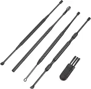 SAFIGLE 1Set Stainless Steel Ear Cleaning Tools Practical Ear Wax Removal Kit with Non Slip Handle Lightweight Design for Comfortable Use and Easy Storage