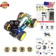 Engaging 4WD Raspberry Pi Smart Car with Line Tracking & Remote Control Features