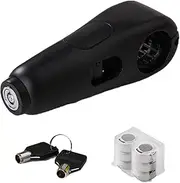 Anti Theft Handlebar Lock – Gripper with Built‑in Alarm | Sturdy Cycling & Motorcycle Steering | Heavy‑Duty Security with 130 Db Loud Alarm & Reminder Cable for Biike, Scooter, Moped