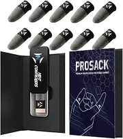 Pro Sack Finger Sack for Games, Next Controllers Improved Fit, Ultra Thin 0.02 inch (0.4 mm), 70% Silver Fiber, Seamless, Compatible with FPS, Sound Games, Smartphone Games, Pack of 10