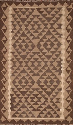 Southwestern Reversible Kilim Oriental Area Rug 3'x5' Flat-weave Tribal Carpet