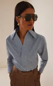 [Loewe] Slim Aviator-Frame Acetate Sunglasses