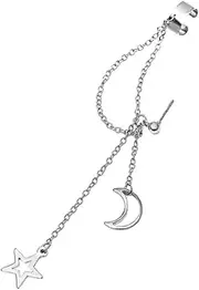 [WOFASHPURET] Chic Women's Jewelry Vintage Earring Tassel Chain Dainty and Artistic Long Chain Ear Cuff