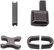 KUYLENT 10sets #10 Metal Zipper Repair Kit Zipper Head Box Zipper Sliders Retainer Insertion pin Easy for Zipper Repair (Dark Gray)