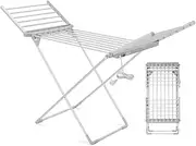 Electric Clothes Dryer Airer, 230W Foldable Laundry Drying Rack with 15kg Capacity, Energy-Efficient Standing Heating Clothes Horse, Heated Towel Rack Towel Rail