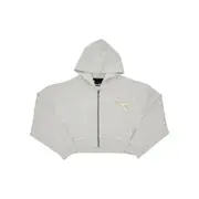 [DIADORA] DIADORA Full-zip cropped hoodie Kids 10Y 10Y Grey