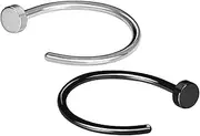 [JewelrieShop] 14G 16G Nose Ring Hoop Stainless Steel Nose Piercing Body Jewelry Set (10PCS)