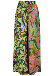 Alemais Yvette Printed Linen Trousers - Multicoloured - 8 (UK8 / S) 8 (UK8 / S)