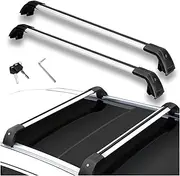 2PCS Compatible for Chery TIGGO 8 PRO 2021-2025 Crossbars Cross Bars Roof Rail Rack Lockable Aluminum Alloy(Silver and Black)