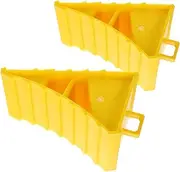 GRIRIW Portable Car Wheel Chocks 2pcs Wheel Support Pad Garage Tire Stops Prevent Rolling