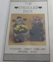 The Stenciled Duck Wood Planters Sweet Annie and Grannie Pattern #552