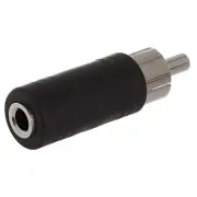 RCA Male to 1/8" 3.5mm Mono Female Audio Adapter Converter Connector MP3 Nickel