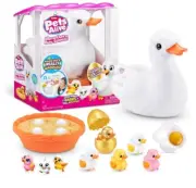 Pets Alive Mama Duck Surprise By ZURU, 4 Eggs, 10+ Sounds, Walking, Interactive