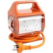 Renegade Industrial 10Amp RCD 4 Outlet Portable Safety Power Box - RIRCD10