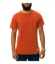 AMBIG Mens The Sherman Basic T-Shirt, Red, X-Large