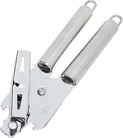 Can Opener, Can Opener Manual, Stainless Steel with Comfortable Handle Soft Ergonomic Handles Multifunctional Kitchen Tool (Rostfritt stålhandtag)
