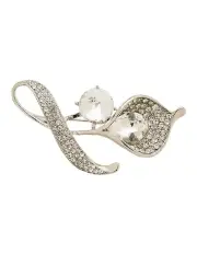 [Barcs] Tulip Crystal Brooch in Crystal