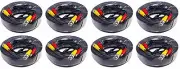 8 Pcs 50 Feet Pre-Made Black Power & Video Cable for CCTV Security Camera