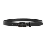 [Balenciaga] Balenciaga-Black Leather Bb Belt-Donna 75 CM