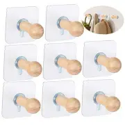 Wooden Adhesive Hat Hooks for Wall 8lbs Sticky Hat Hanger Wall Rack Mounted