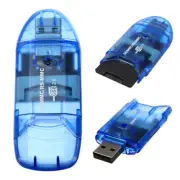 Memory Card Reader To USB 2.0 - Adapter for MMC/SD/SDHC TF Card NW Blue UK