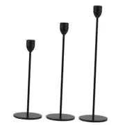 Matal Candle Holder -PCS Candlestick Holders, Candle Sticks Holder 3 Black