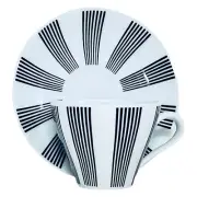 Richard Ginori SOPHIA BLACK Sesto Florentino Demitasse Cup & Saucer Set(s)