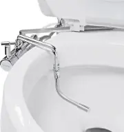 Brondell Side-Mounted All Metal Attachable Bidet - Adjustable Spray Wand, Silver