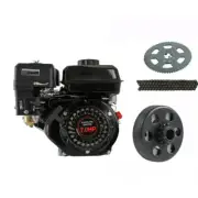 7HP OHV Complete Engine Motor Kit Horizontal Shaft #35 Sprocket Chain Go kart