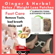 20 Detox Ginger Herbal Foot Patches Pads Toxin Removal Weight Loss Anti-Swelling