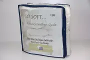 White Duck 90%Feather & 10%Down Quilt Doona Duvet 300TC Cotton Cover Double Size