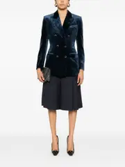 [Tom Ford] Tom Ford-Giacca Doppiopetto Wallis In Velluto-Donna 42 IT