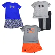 Under Armour Boys 2 Piece Top & Short Set Matching Summer Outfit 5-7 Activewear