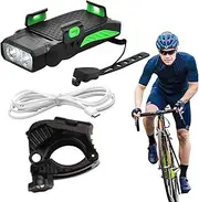 Horn Bike Lights | Ultra Bright Riding Safety Light Phone Bracket,Powerful Handlebar Lighting Accessories Alarm Bells for Professionals Beginners