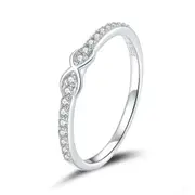 Silver plating Infinity Symbol Finger Rings for Women Vintage Retro Stackable Rings Jewelry_8