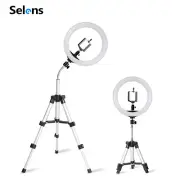 10" LED Ring Light W/Mount Kit & Stand for Camera Phone Selfie Video Live Stream