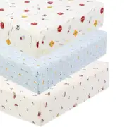 Polka Dot Animal Bear Friends ABC&123 Unisex Multi-Color Cotton /Baby Crib Fi...