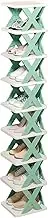 Folding Shoe Rack | 9 Tier Shoe Rack | Space-Saving Vertical Organizer, Folding Shelves No Assembly Slipper Organizer For Closet Entryway Small Apartment RV